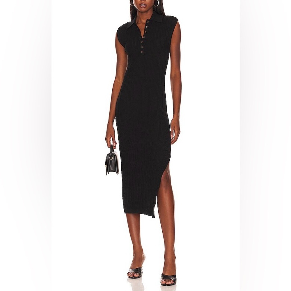 NWT heartloom tulip dress in black | sleeveless cableknit midi dress | size XS